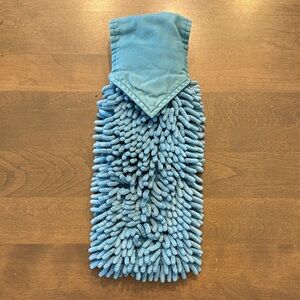 Norwex Chenille Teal Hand Towel used master kids bathroom kitchen bath